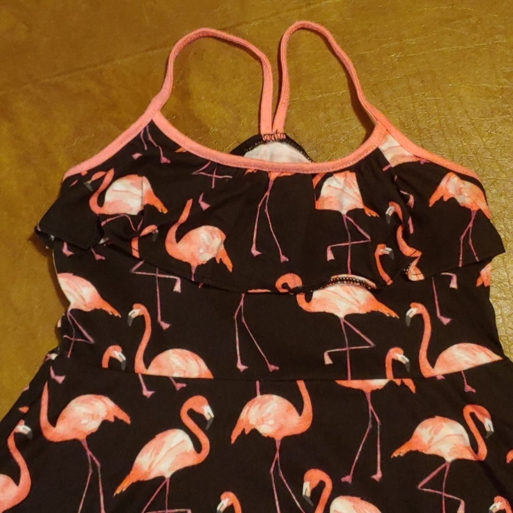 Children's Place Flamingo Dress Size XS - Picture 2 of 3